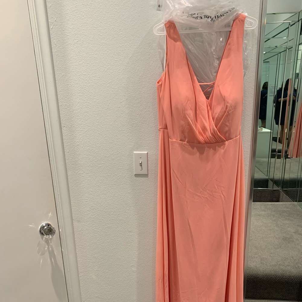 Brand New Coral Dress size 24 long Gown